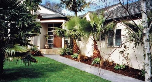 Removing or thinning out existing plants creates a lighter more welcoming entrance.