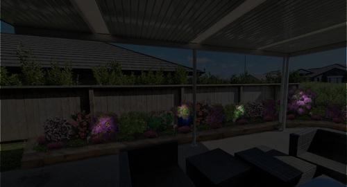 Creating an area that can be enjoyed in the evening as well as the day.