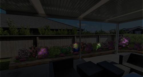 Patio Area Creating an area that can be enjoyed in the evening as well as the day.
