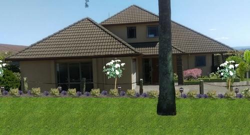 Entry to house after using landscape imaging showing clean and tidy repeat planting. This now creates a visually attractive, low maintenance, cared for entry.